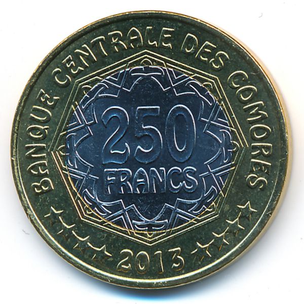 Коморские острова, 250 франков (2013 г.)