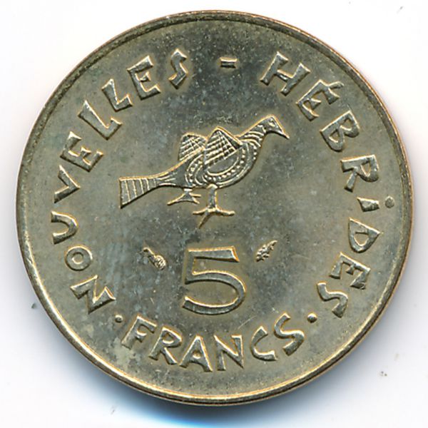 Новые Гебриды, 5 франков (1975 г.)