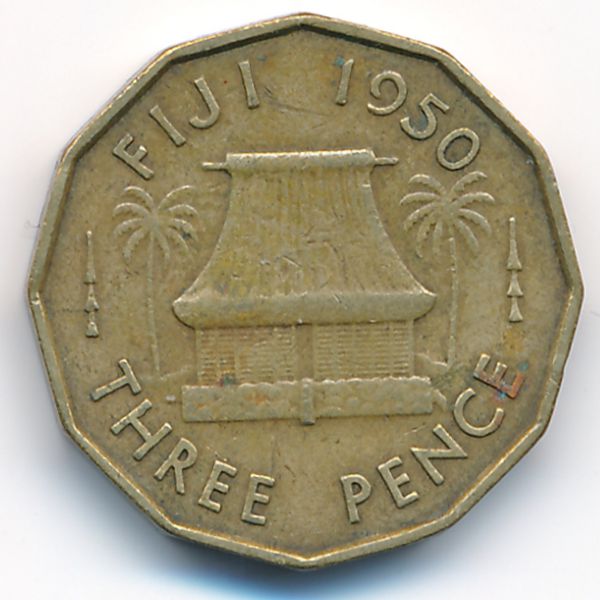 Фиджи, 3 пенса (1950 г.)