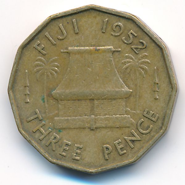 Фиджи, 3 пенса (1952 г.)