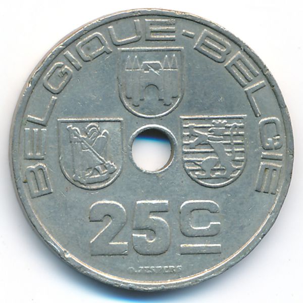 Бельгия, 25 сентим (1938 г.)