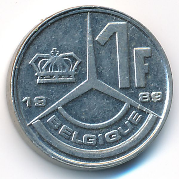Бельгия, 1 франк (1989 г.)