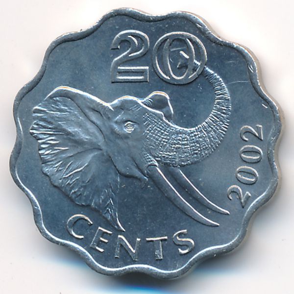 Свазиленд, 20 центов (2002 г.)