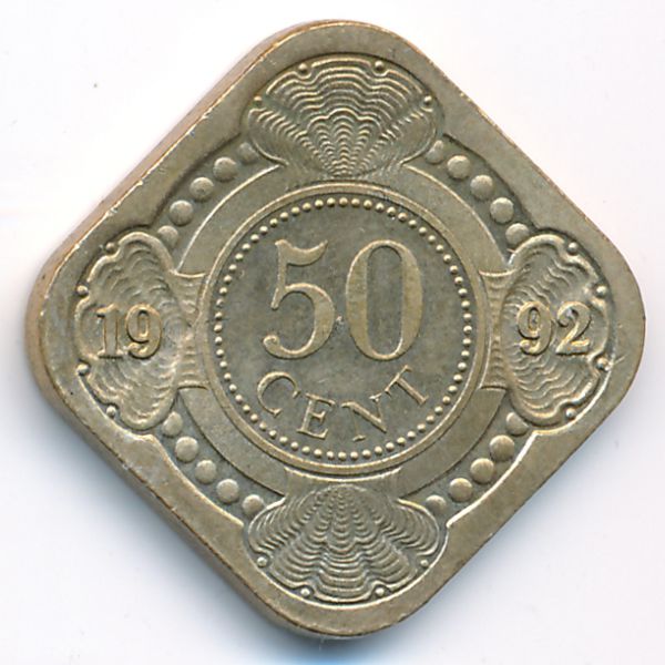 Антильские острова, 50 центов (1992 г.)