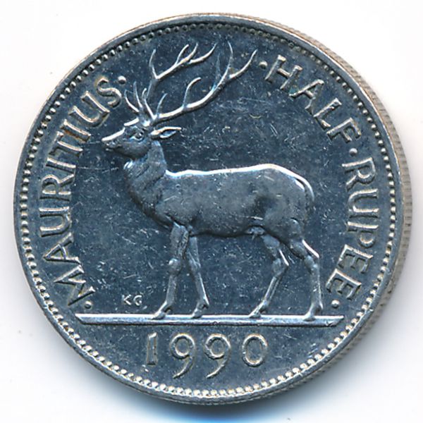 Маврикий, 1/2 рупии (1990 г.)