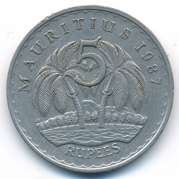 Маврикий, 5 рупий (1987 г.)