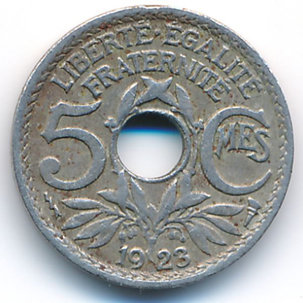 Франция, 5 сентим (1923 г.)