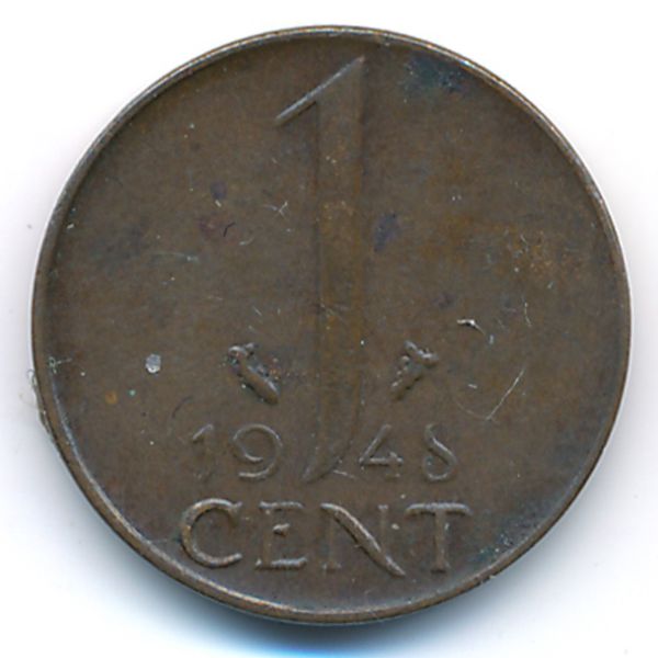 Нидерланды, 1 цент (1948 г.)