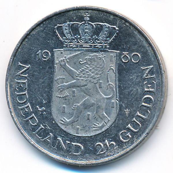Нидерланды, 2 1/2 гульдена (1980 г.)