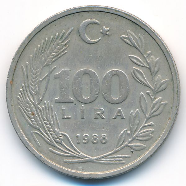 Турция, 100 лир (1988 г.)