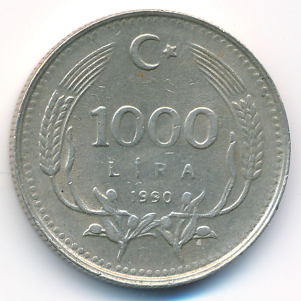 Турция, 1000 лир (1990 г.)