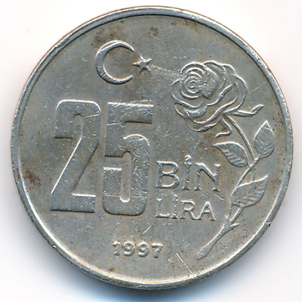 Турция, 25000 лир (1997 г.)