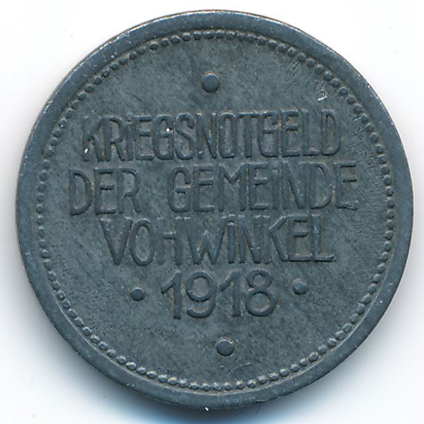 Фовинкель., 50 пфеннигов (1918 г.)