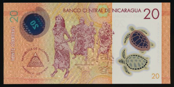 Никарагуа, 20 кордоба (2019 г.)