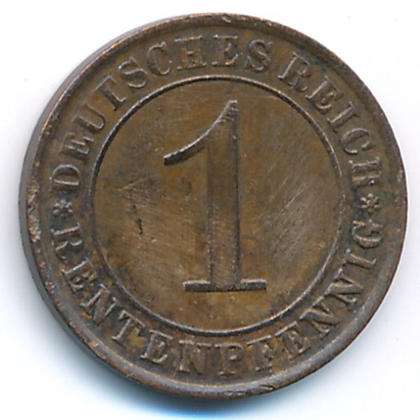 Веймарская республика, 1 рентенпфенниг (1923 г.)