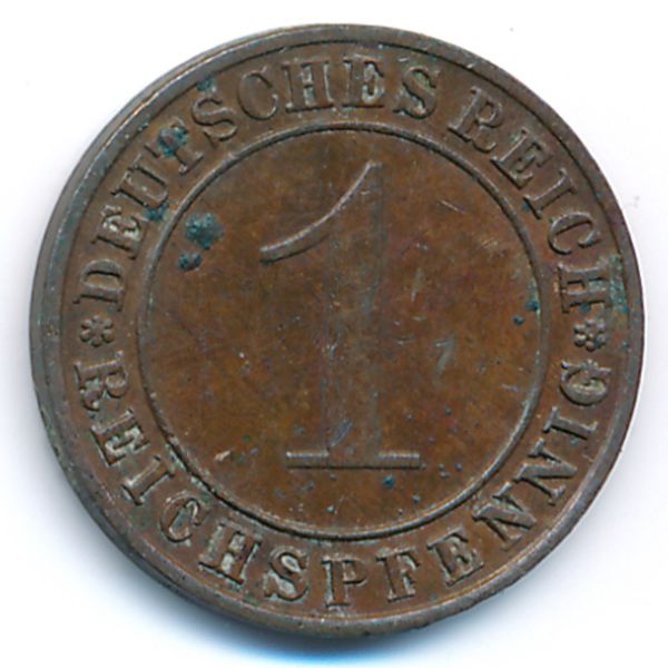 Веймарская республика, 1 рейхспфенниг (1928 г.)