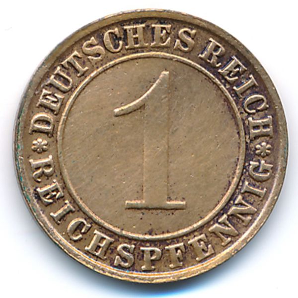Веймарская республика, 1 рейхспфенниг (1928 г.)