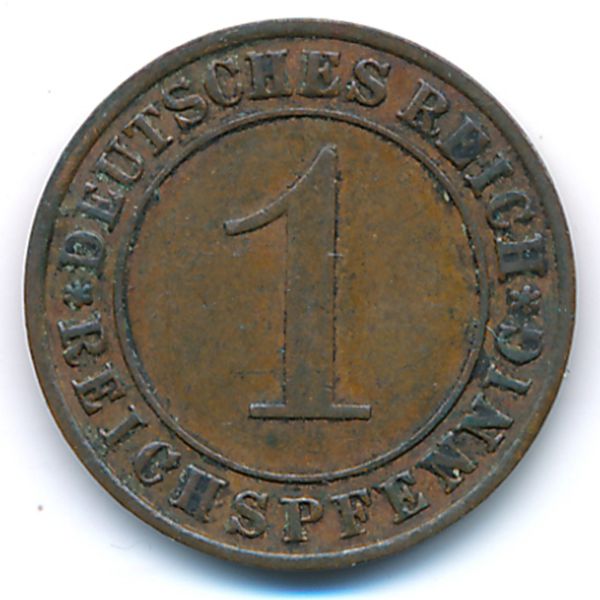Веймарская республика, 1 рейхспфенниг (1929 г.)