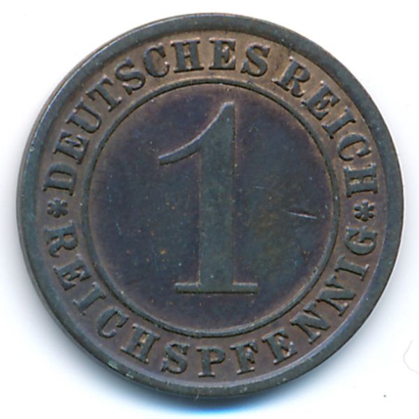 Веймарская республика, 1 рейхспфенниг (1930 г.)