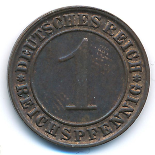 Веймарская республика, 1 рейхспфенниг (1930 г.)