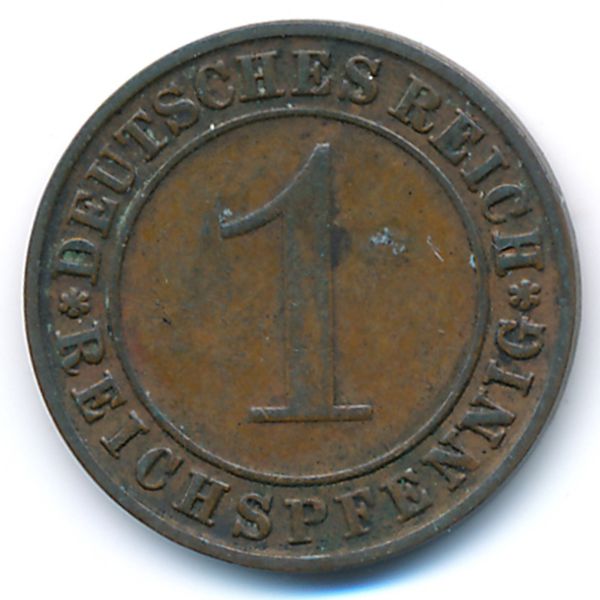 Веймарская республика, 1 рейхспфенниг (1931 г.)