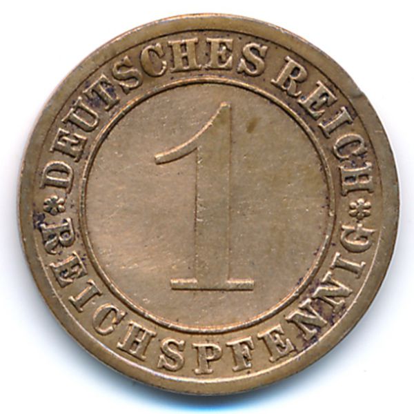 Веймарская республика, 1 рейхспфенниг (1933 г.)