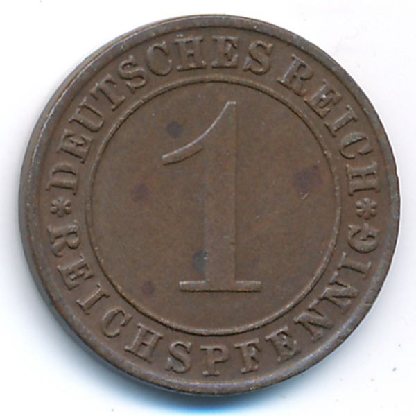 Веймарская республика, 1 рейхспфенниг (1935 г.)