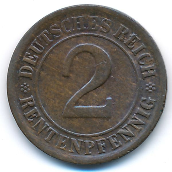 Веймарская республика, 2 рентенпфеннига (1924 г.)