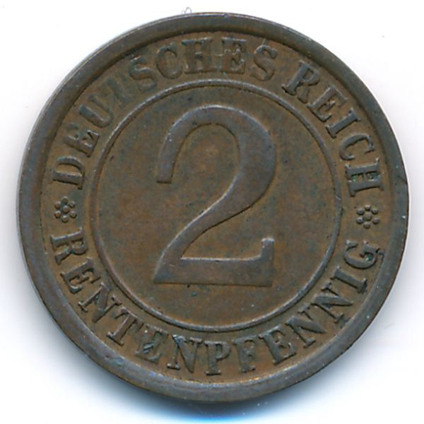 Веймарская республика, 2 рентенпфеннига (1924 г.)
