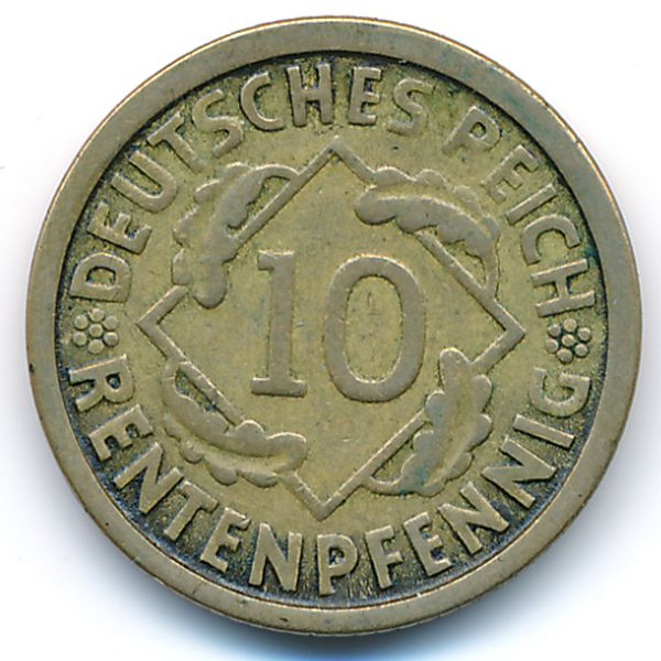 Веймарская республика, 10 рентенпфеннигов (1924 г.)