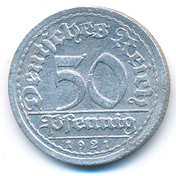 Веймарская республика, 50 пфеннигов (1921 г.)