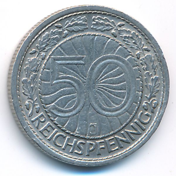 Веймарская республика, 50 рейхспфеннигов (1928 г.)