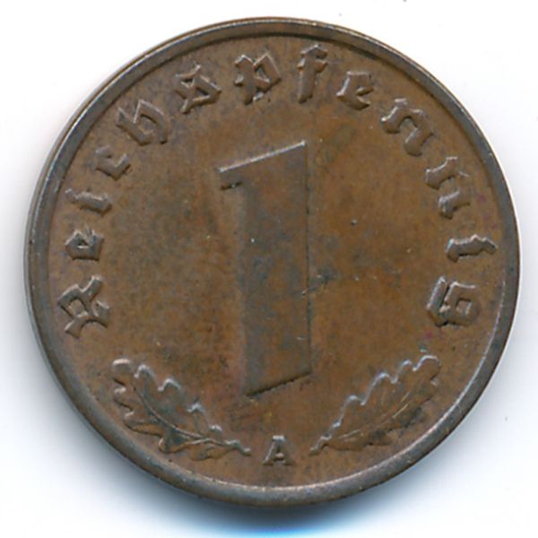 Третий Рейх, 1 рейхспфенниг (1937 г.)