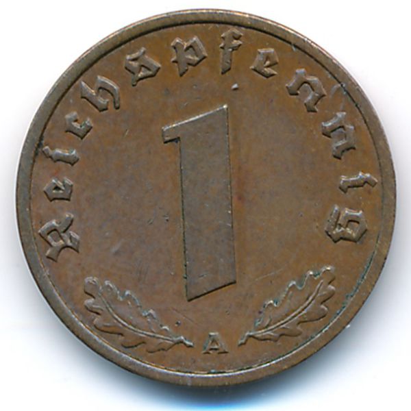 Третий Рейх, 1 рейхспфенниг (1938 г.)