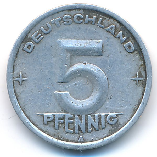 ГДР, 5 пфеннигов (1949 г.)