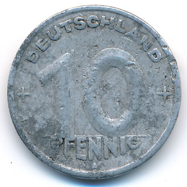 ГДР, 10 пфеннигов (1948 г.)