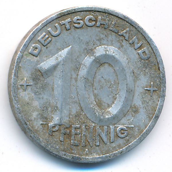 ГДР, 10 пфеннигов (1949 г.)