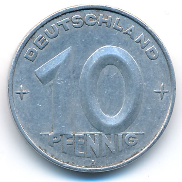ГДР, 10 пфеннигов (1950 г.)