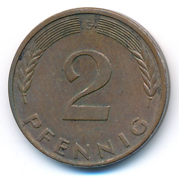 ФРГ, 2 пфеннига (1983 г.)