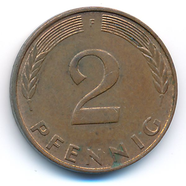 ФРГ, 2 пфеннига (1990 г.)