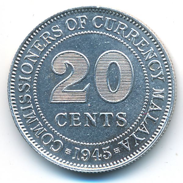 Малайя, 20 центов (1945 г.)