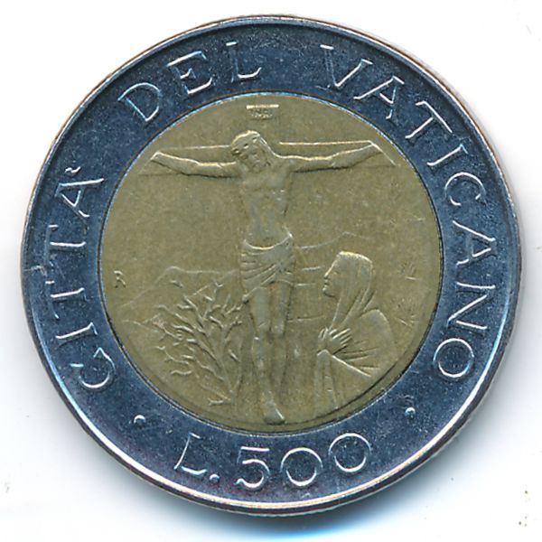 Ватикан, 500 лир (1987 г.)