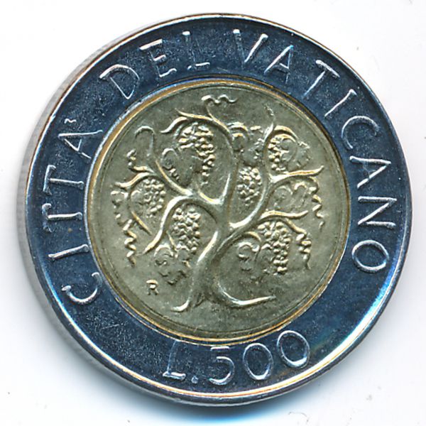 Ватикан, 500 лир (1989 г.)