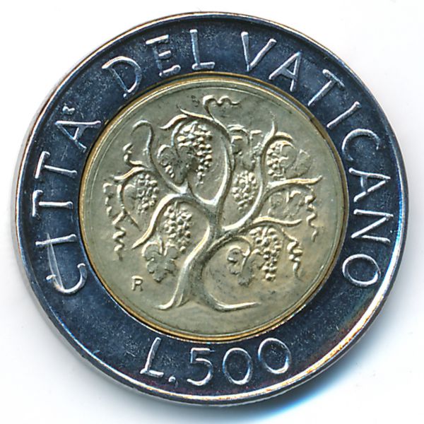 Ватикан, 500 лир (1989 г.)