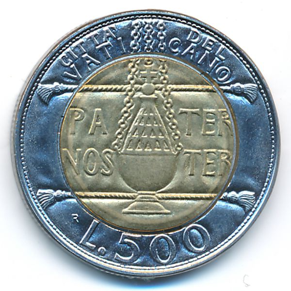 Ватикан, 500 лир (1993 г.)