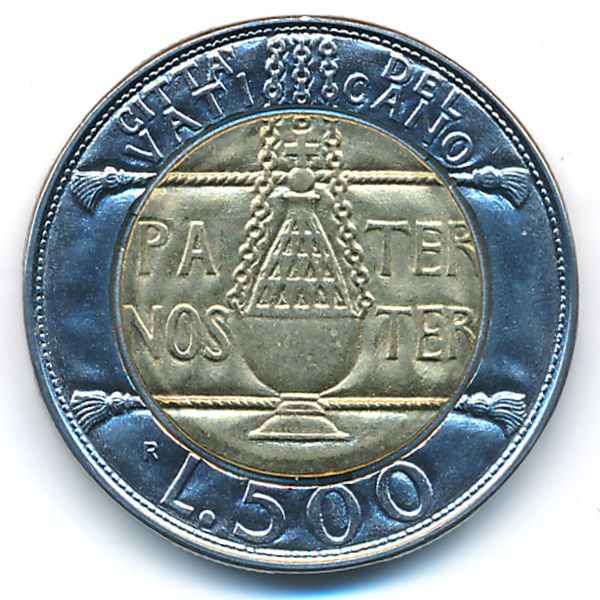 Ватикан, 500 лир (1993 г.)