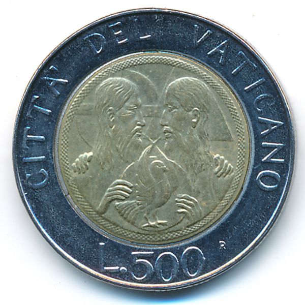 Ватикан, 500 лир (1988 г.)