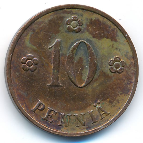 Финляндия, 10 пенни (1938 г.)