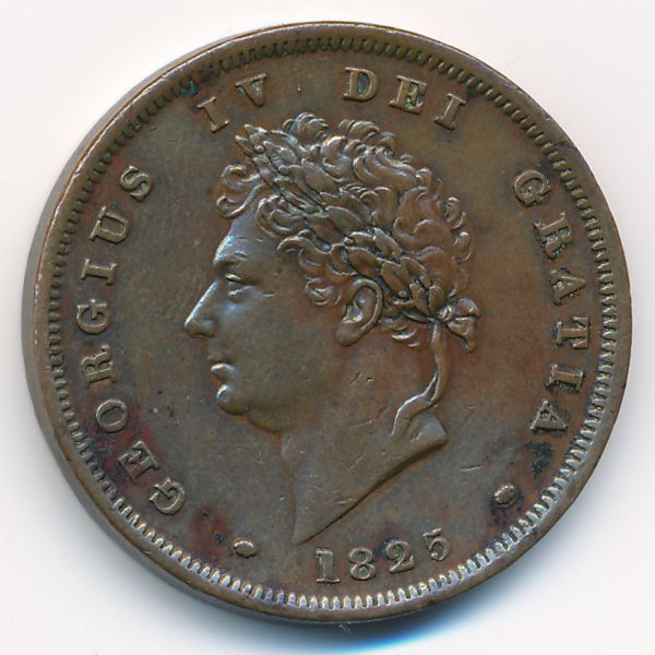 Великобритания, 1 пенни (1825 г.)
