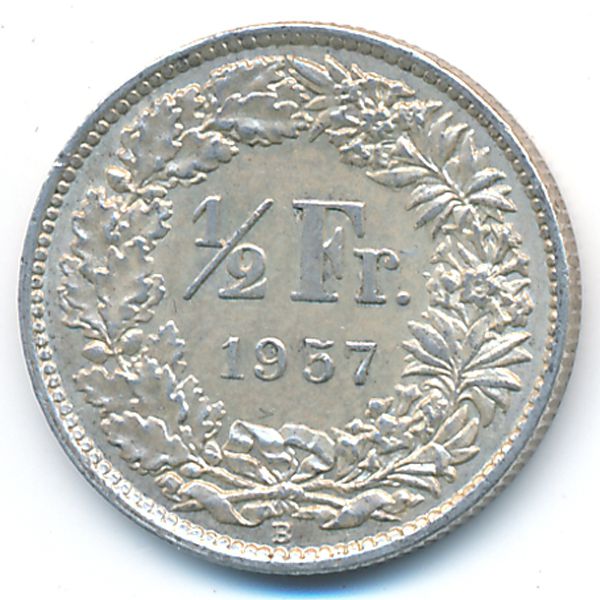 Швейцария, 1/2 франка (1957 г.)